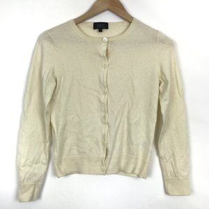 A.P.C 100% Wool Crew Neck Cardigan Sz Small